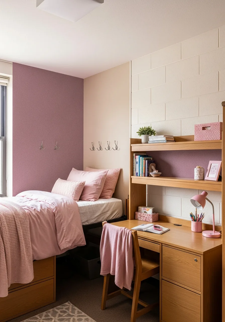 5. Mauve Peel and Stick Wallpaper