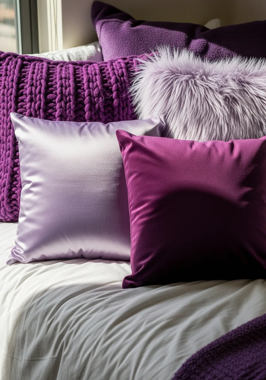 12. Purple Throw Pillow Mix