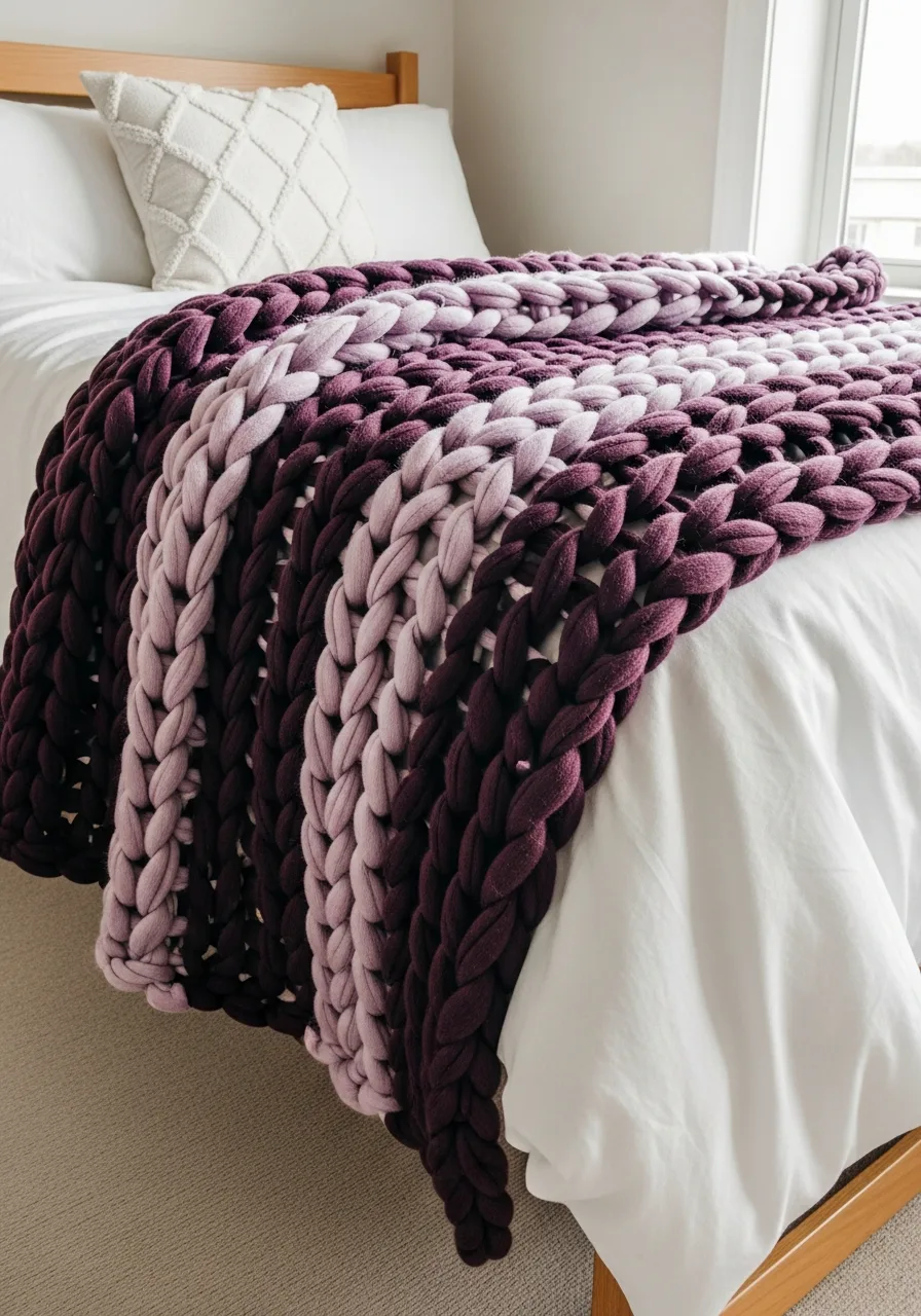 18. Purple Accent Blanket