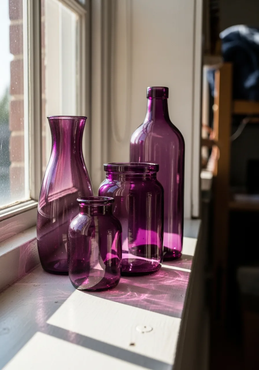 35. Plum Tinted Glass Accessories