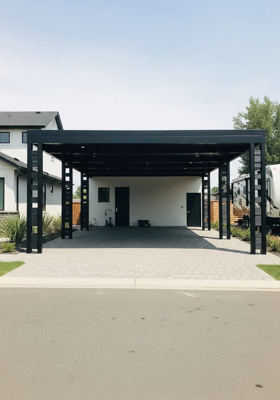 15. Modern RV Carport