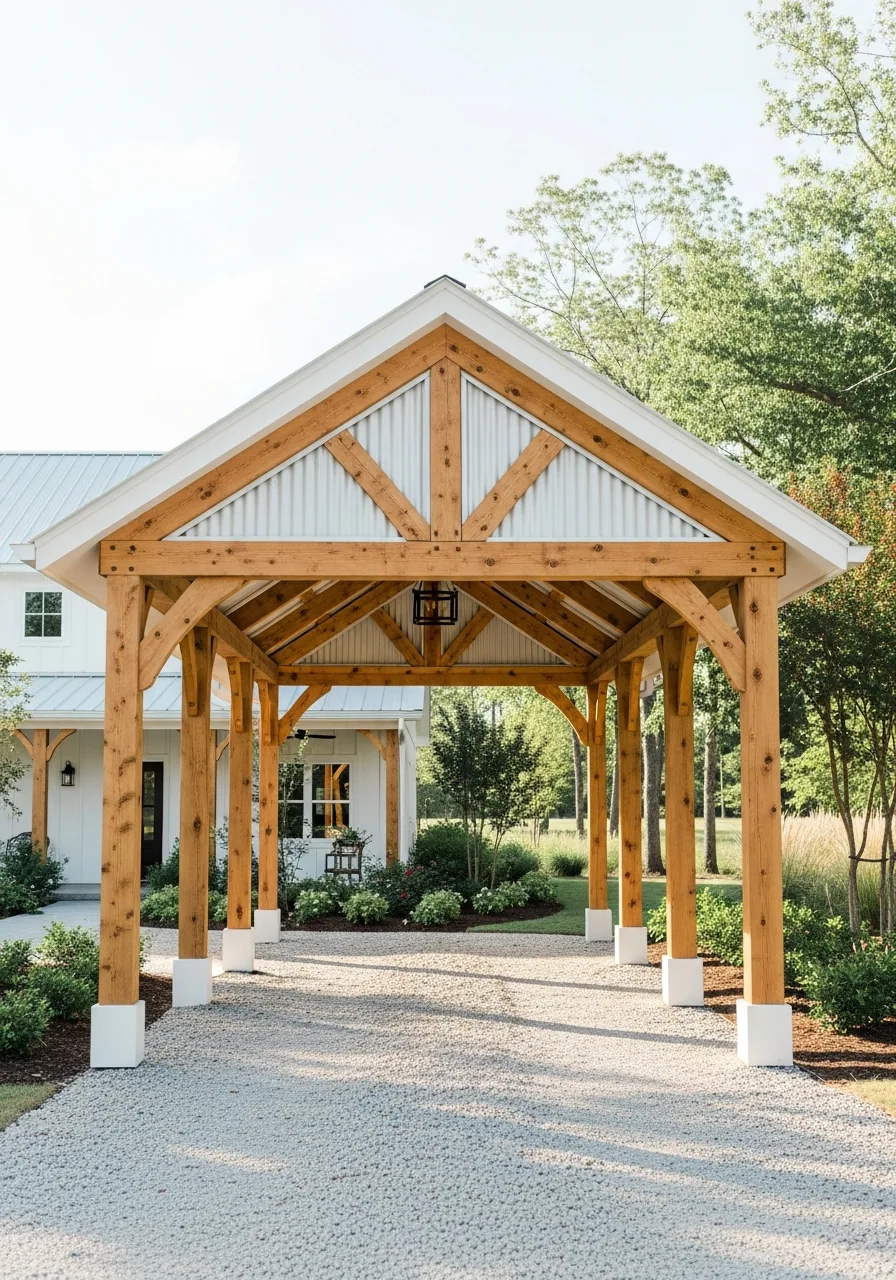 16. Farmhouse RV Shelter