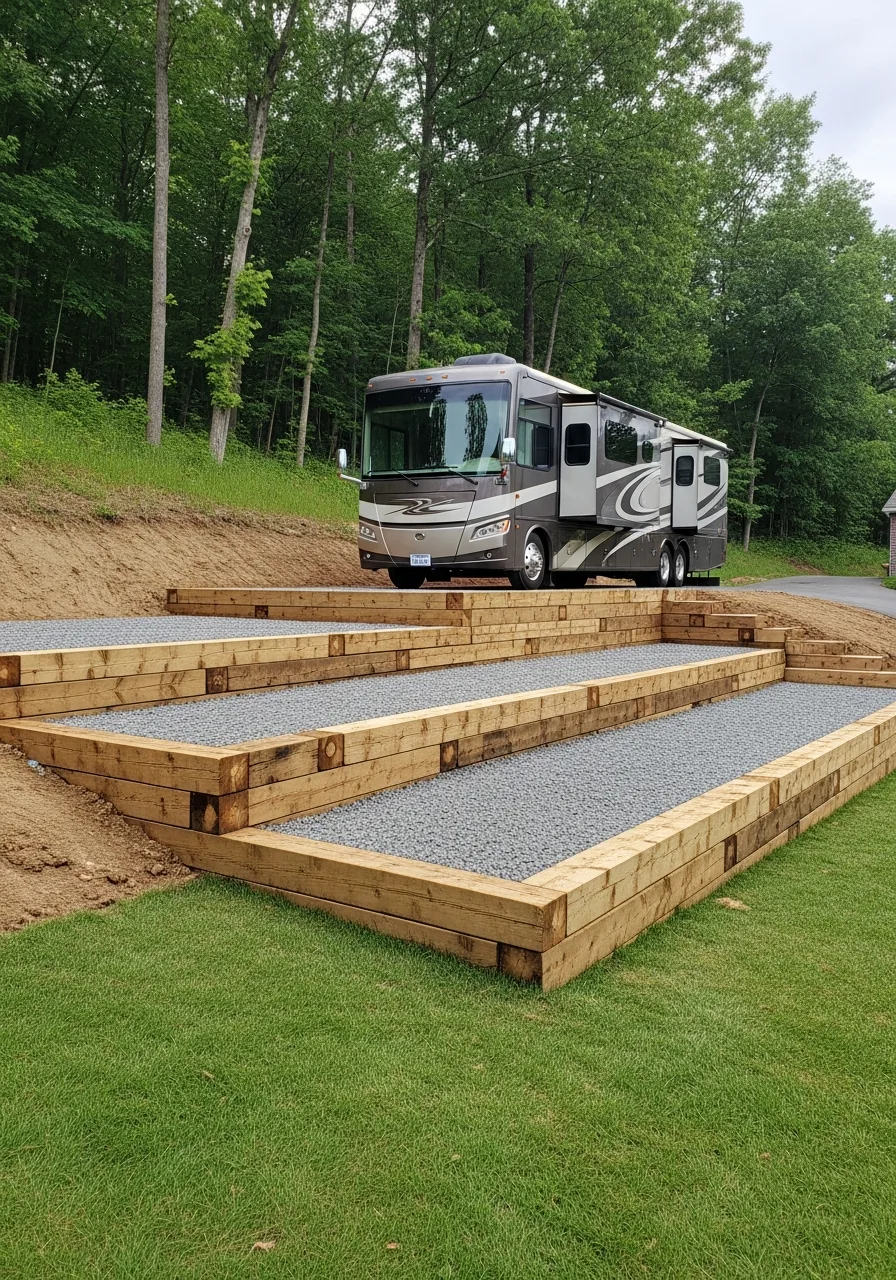 31. Tiered Timber Sloped RV Pad