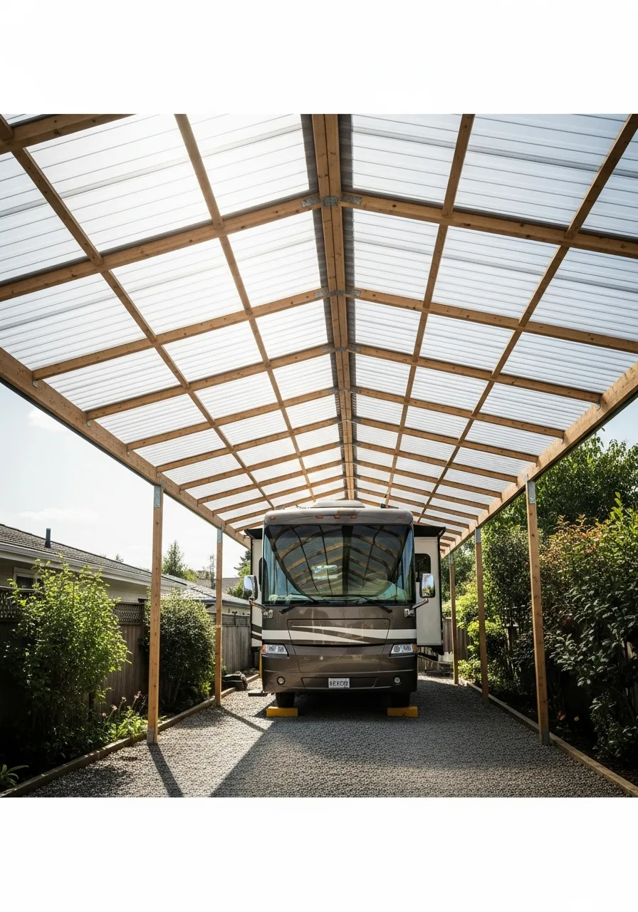35. Translucent Roof RV Cover