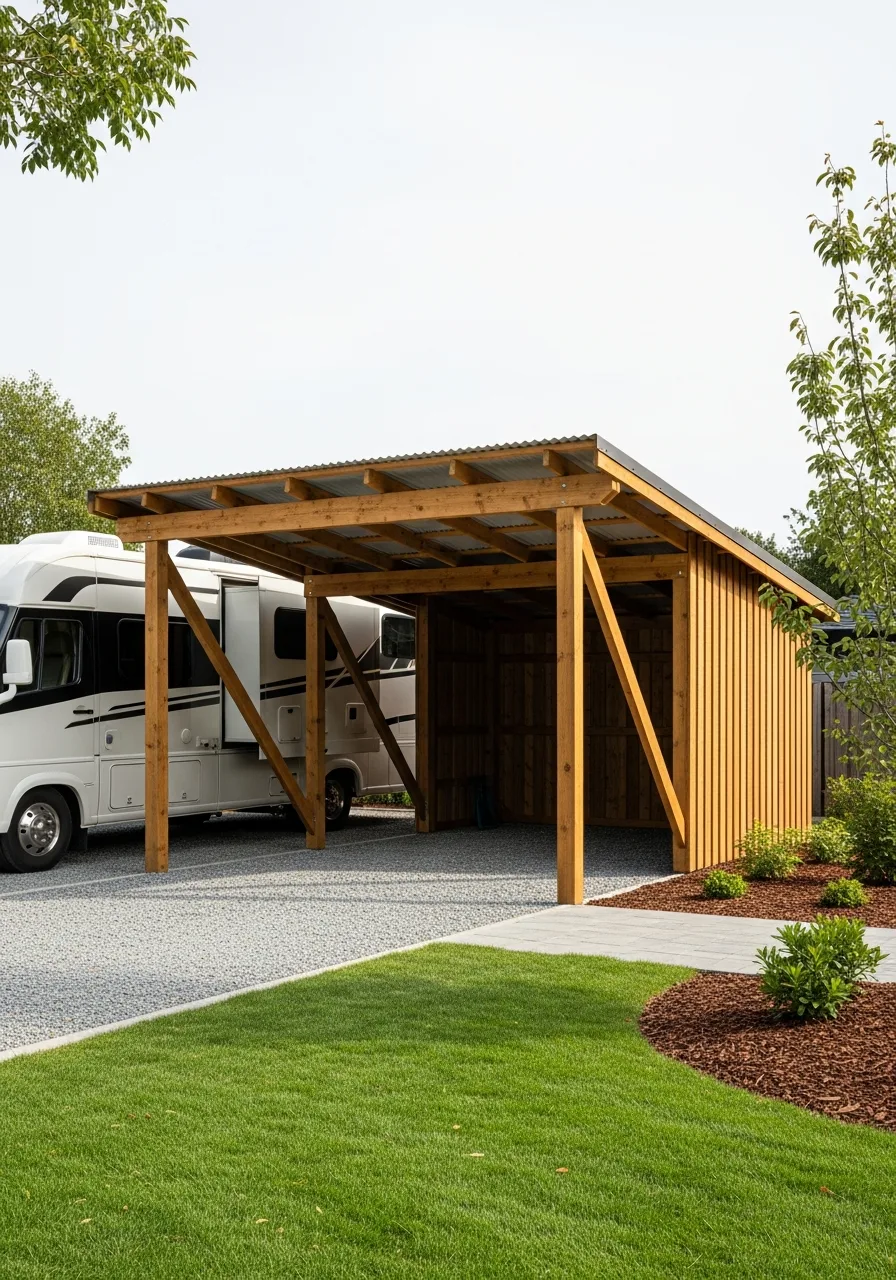 4. RV Shelter With Lean-To