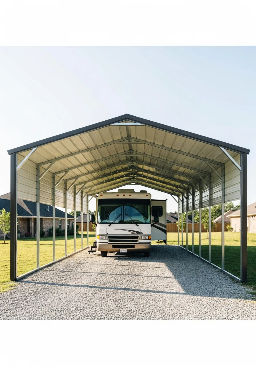 7. Boxed Eave RV Shelter