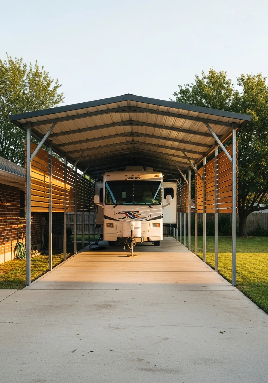 9. RV Carport With Side Panels
