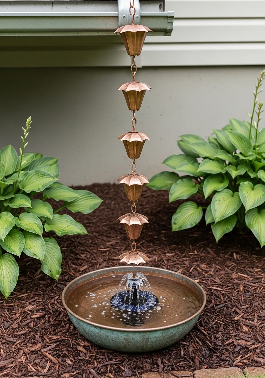 20. Solar Rain-Chain Fountain