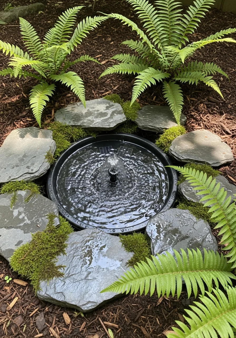 22. Sunken Ground Solar Fountain