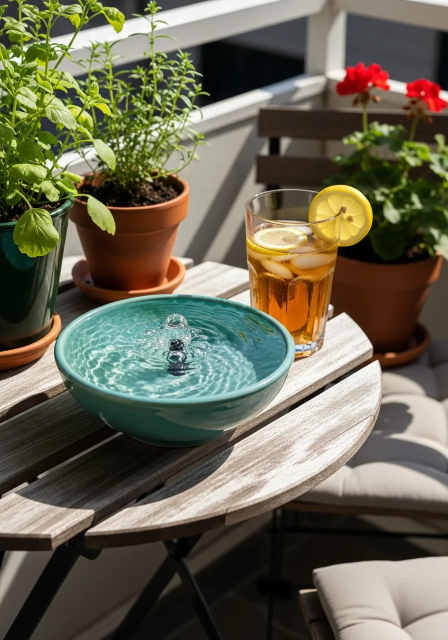 7. Small Patio Table Fountain