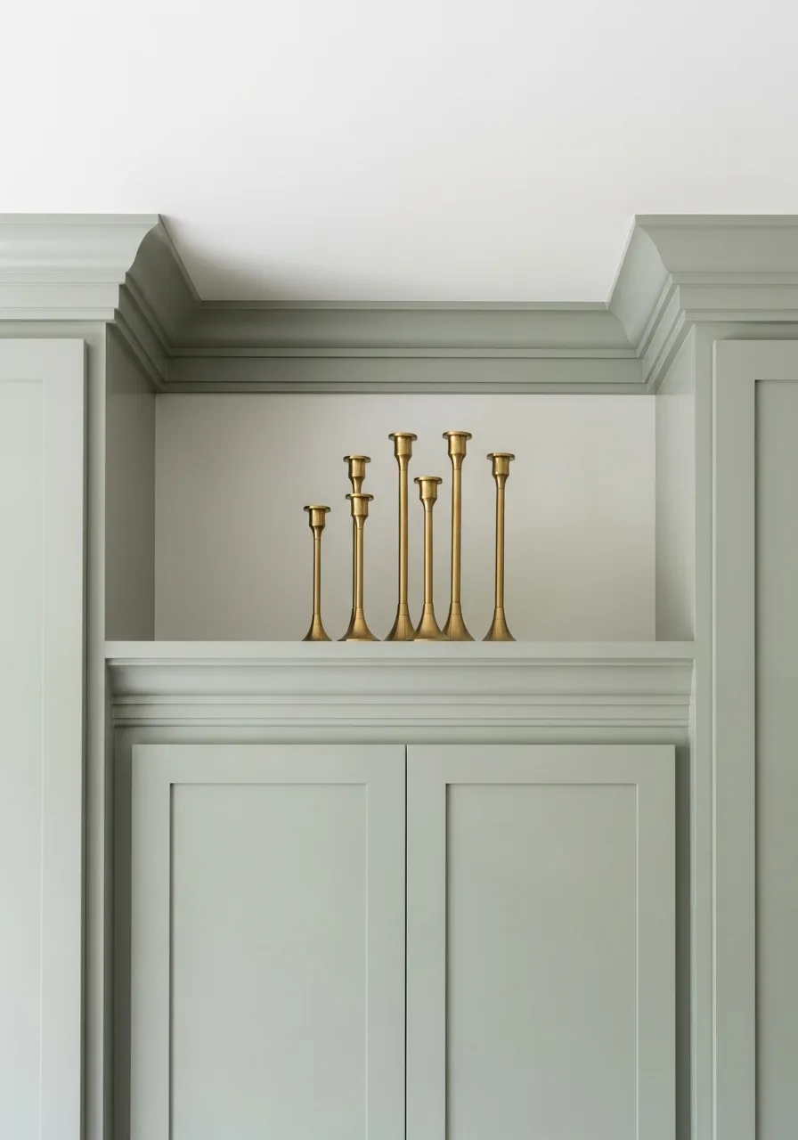 22. Clustered Brass Candlesticks