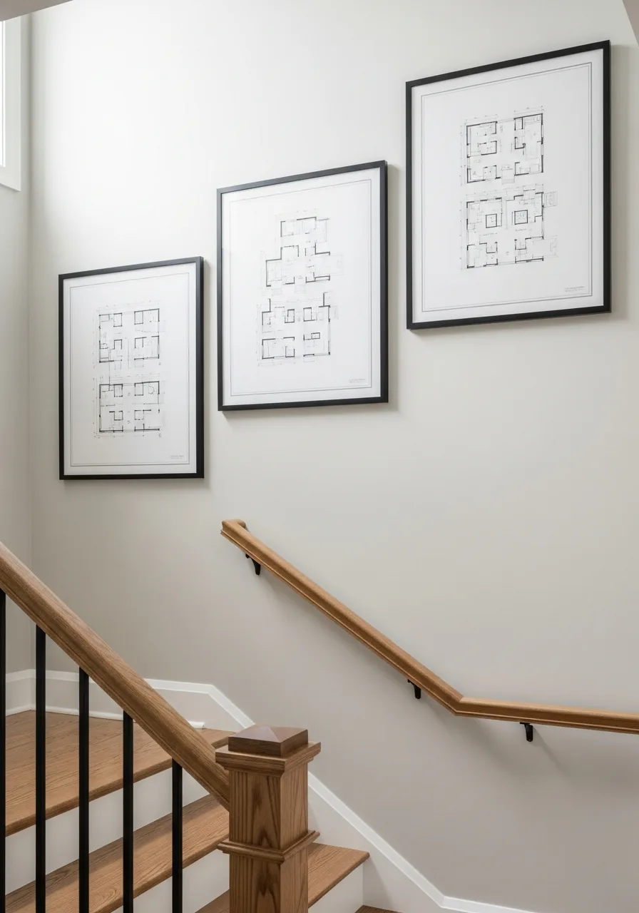 29. Framed House Blueprints