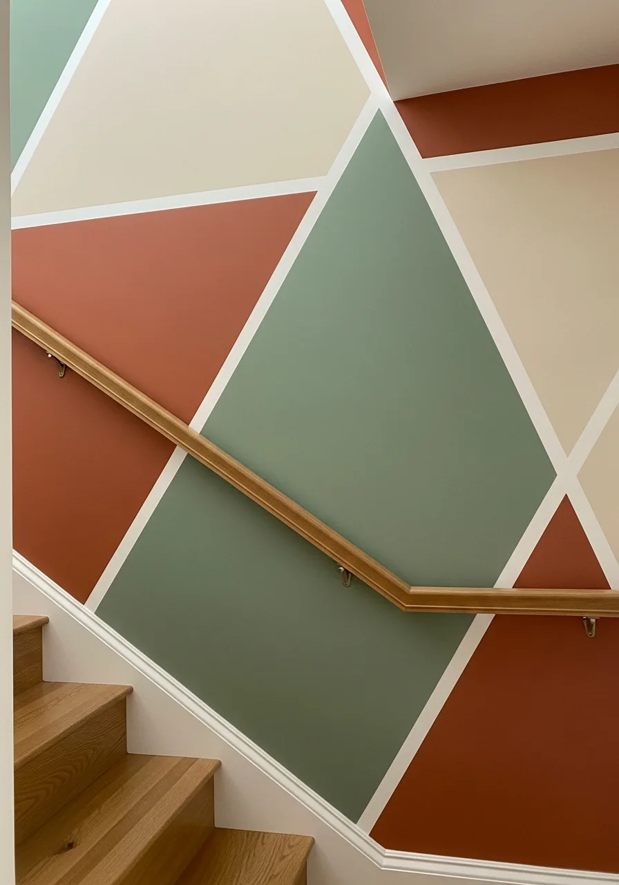 30. Geometric Paint Mural
