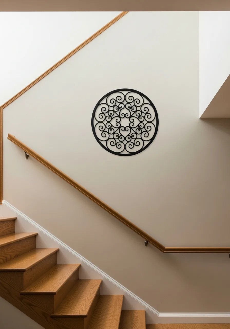 41. Wrought Iron Medallion Decor
