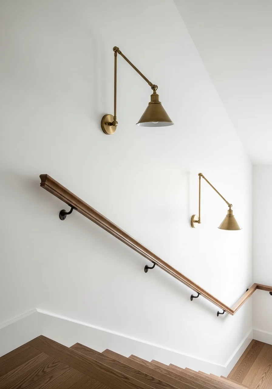46. Adjustable Brass Swing-Arm Sconces