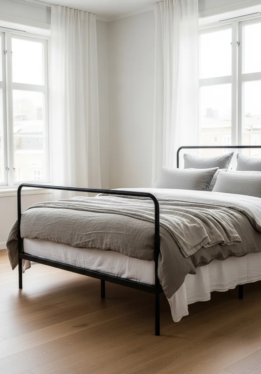 21. Select a Slim Black Bedframe