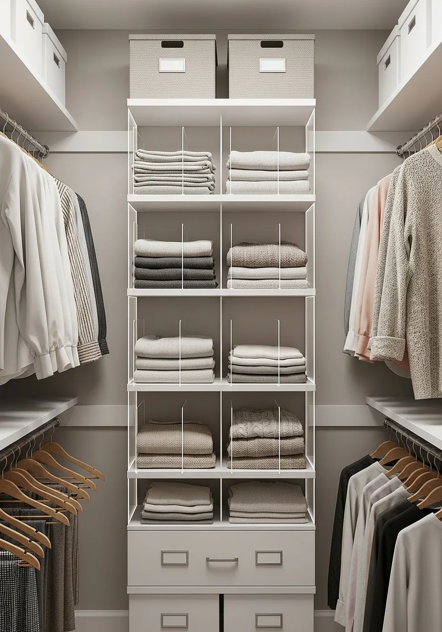 2. Use Acrylic Shelf Dividers
