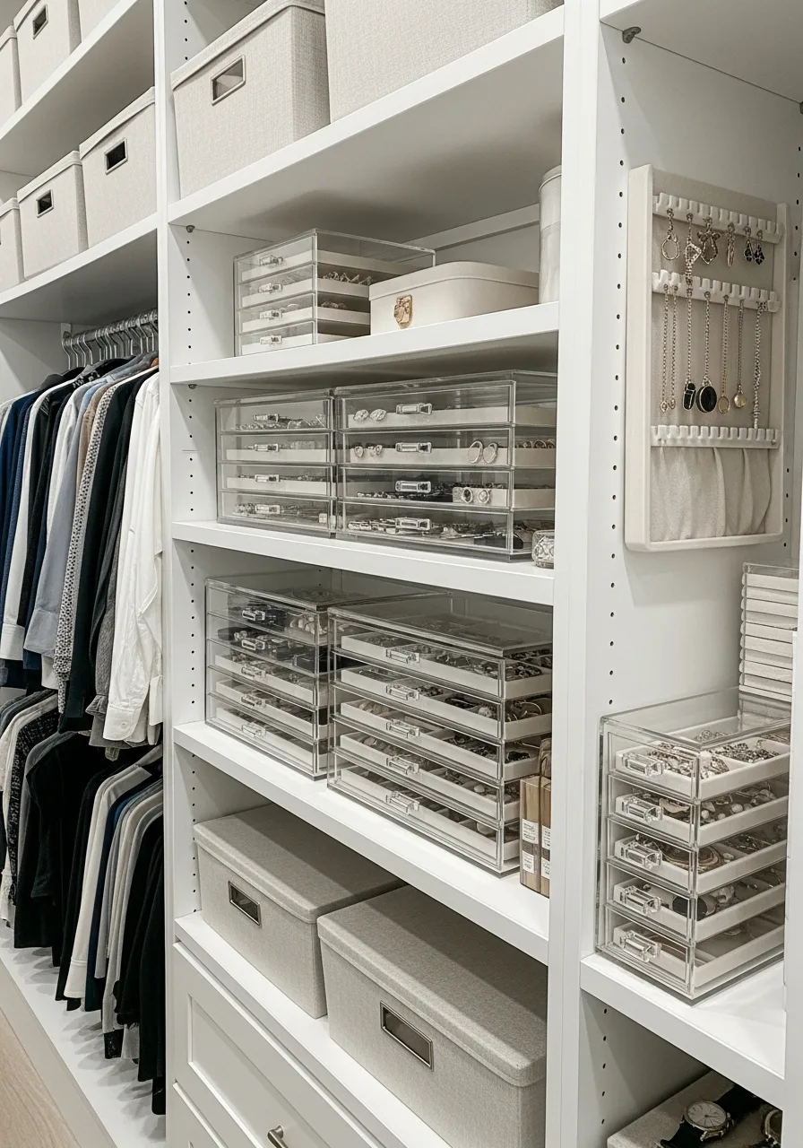 32. Clear Acrylic Jewelry Chests