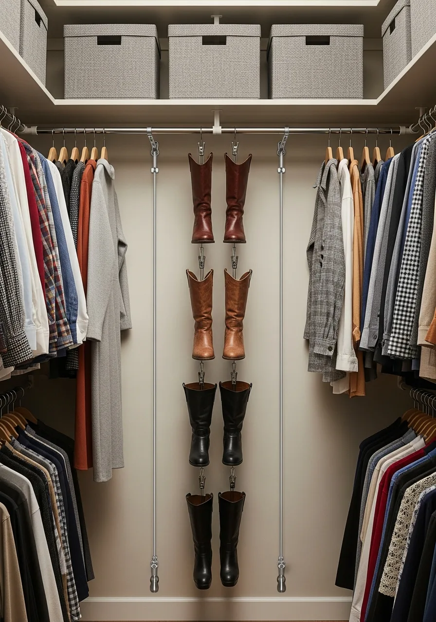 38. Vertical Boot Hanging Rods