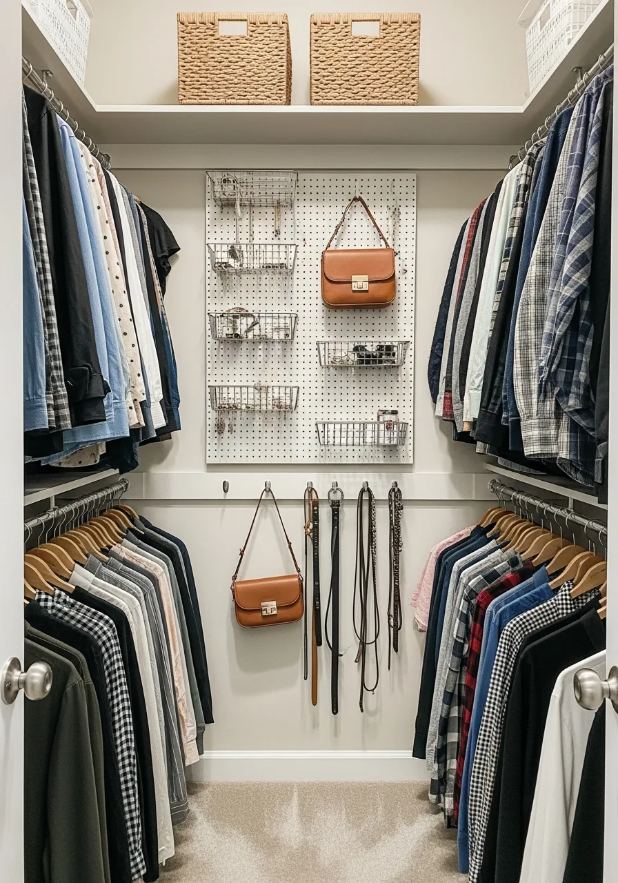 43. Closet Wall Pegboard Panels