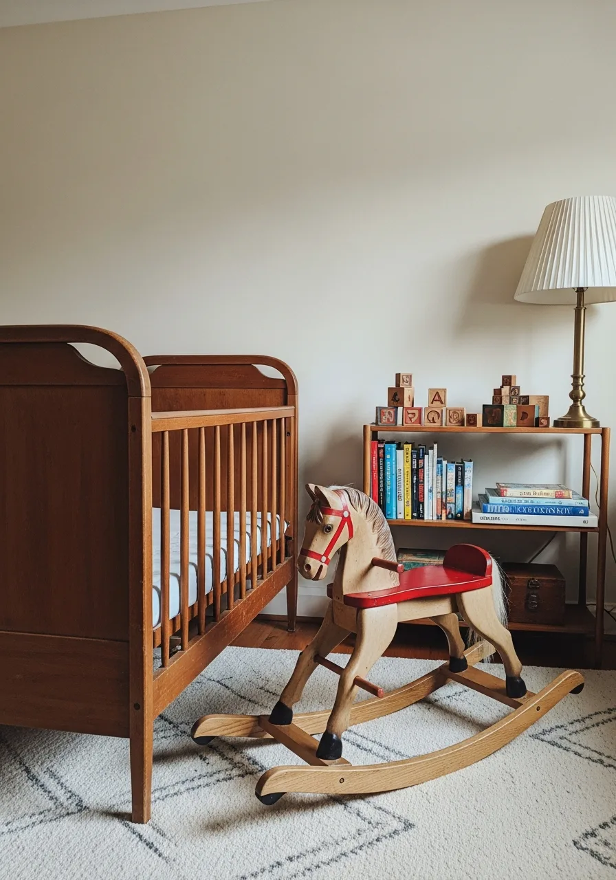 11. Classic Wooden Rocking Horse
