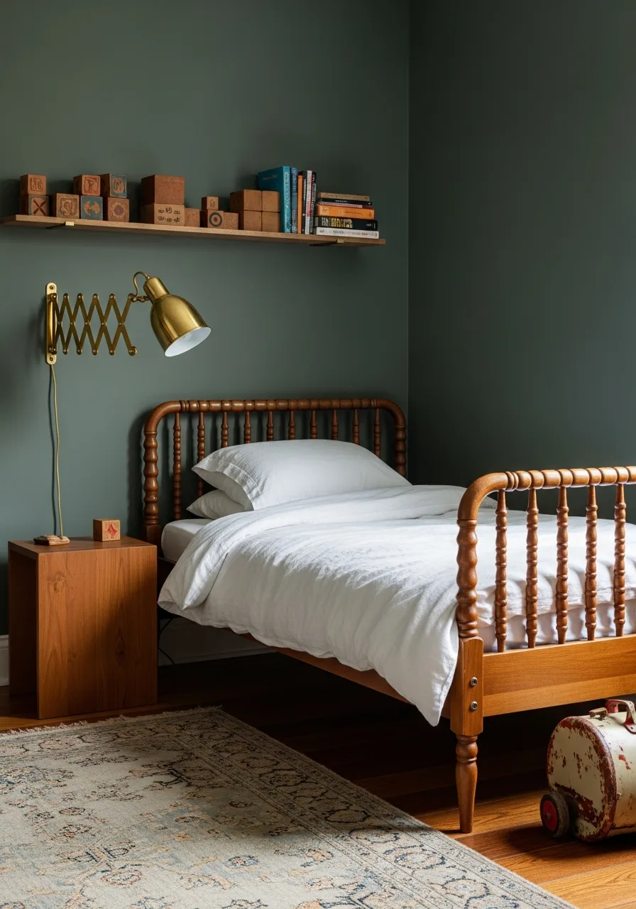 16. Brass Accordion Bedside Light