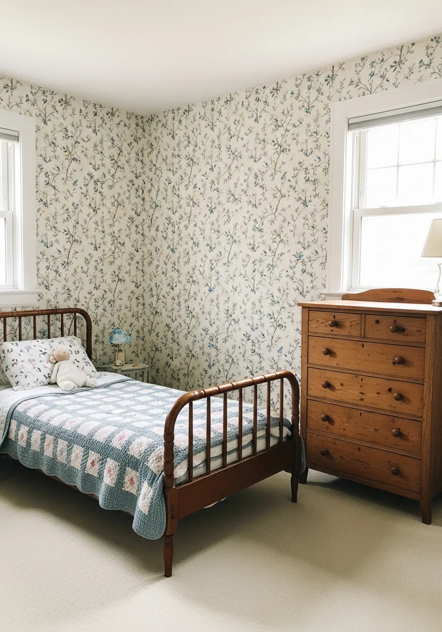 4. Retro Storybook Wallpaper