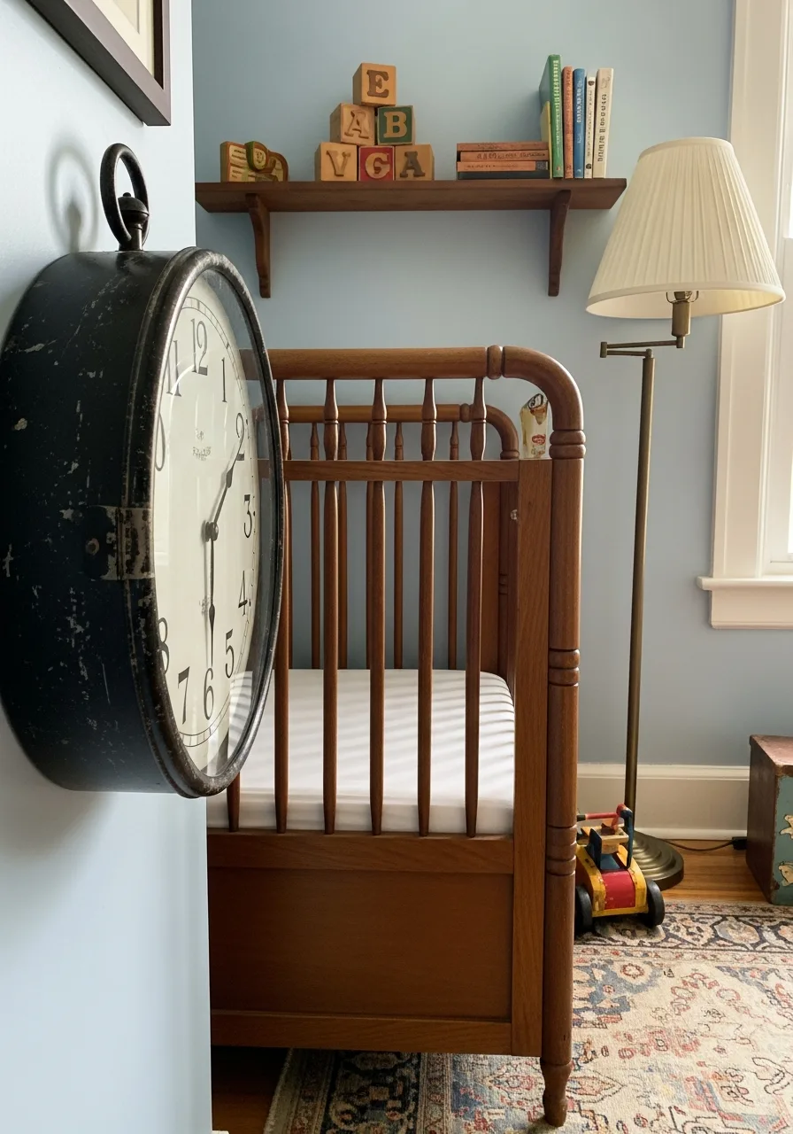 45. Round Antique Wall Clock