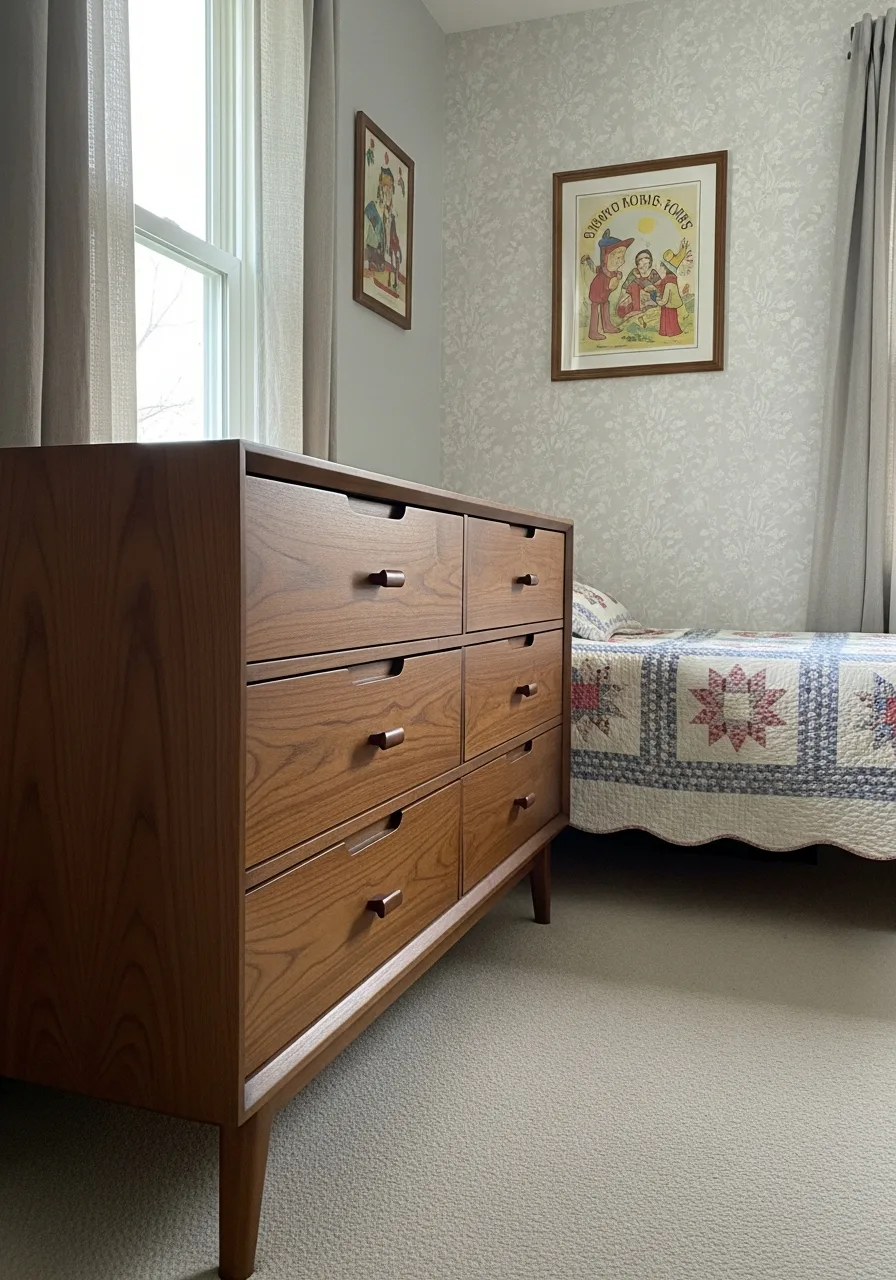 9. Mid Century Modern Dresser