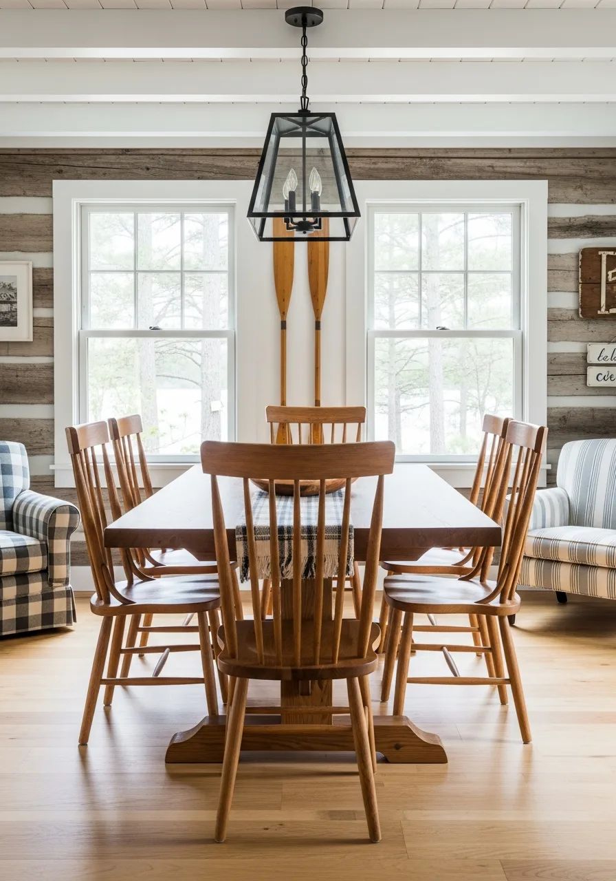 16. Mismatched Wooden Dining Chairs