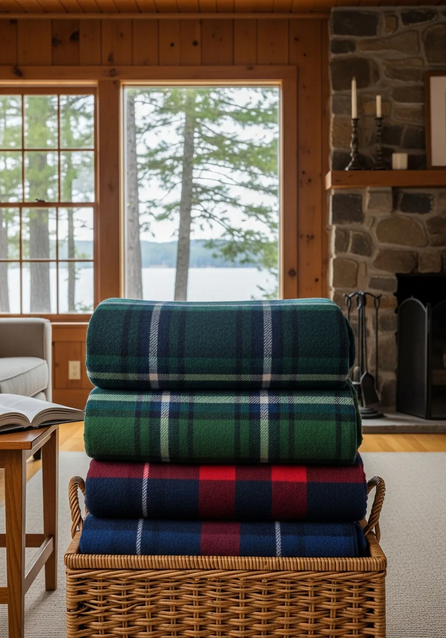 2. Classic Plaid Wool Blankets