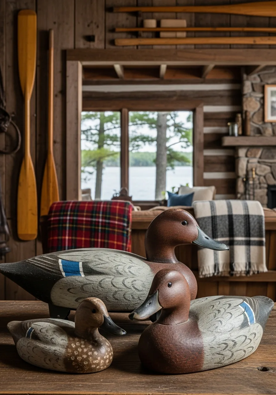 21. Carved Wooden Duck Decoys