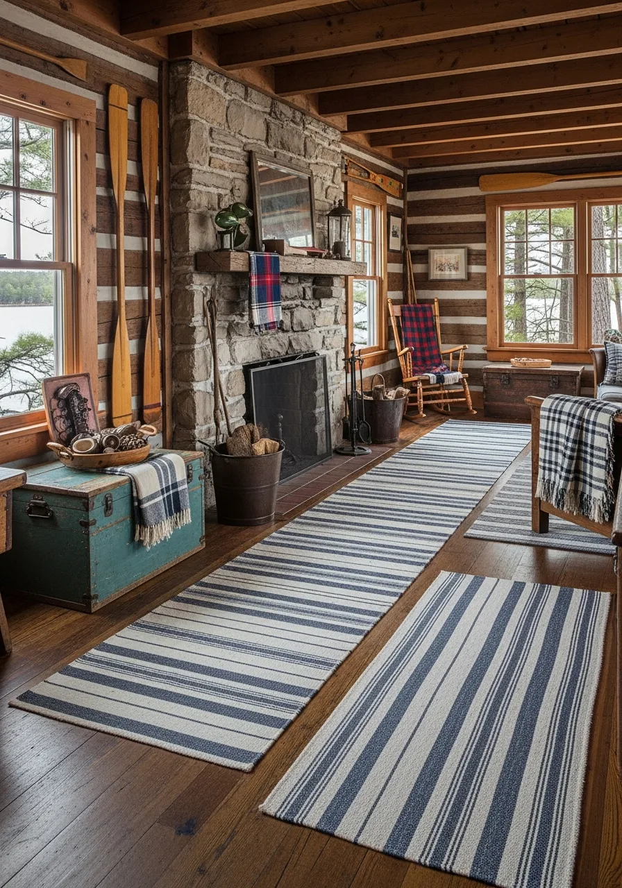 22. Striped Cotton Floor Runners