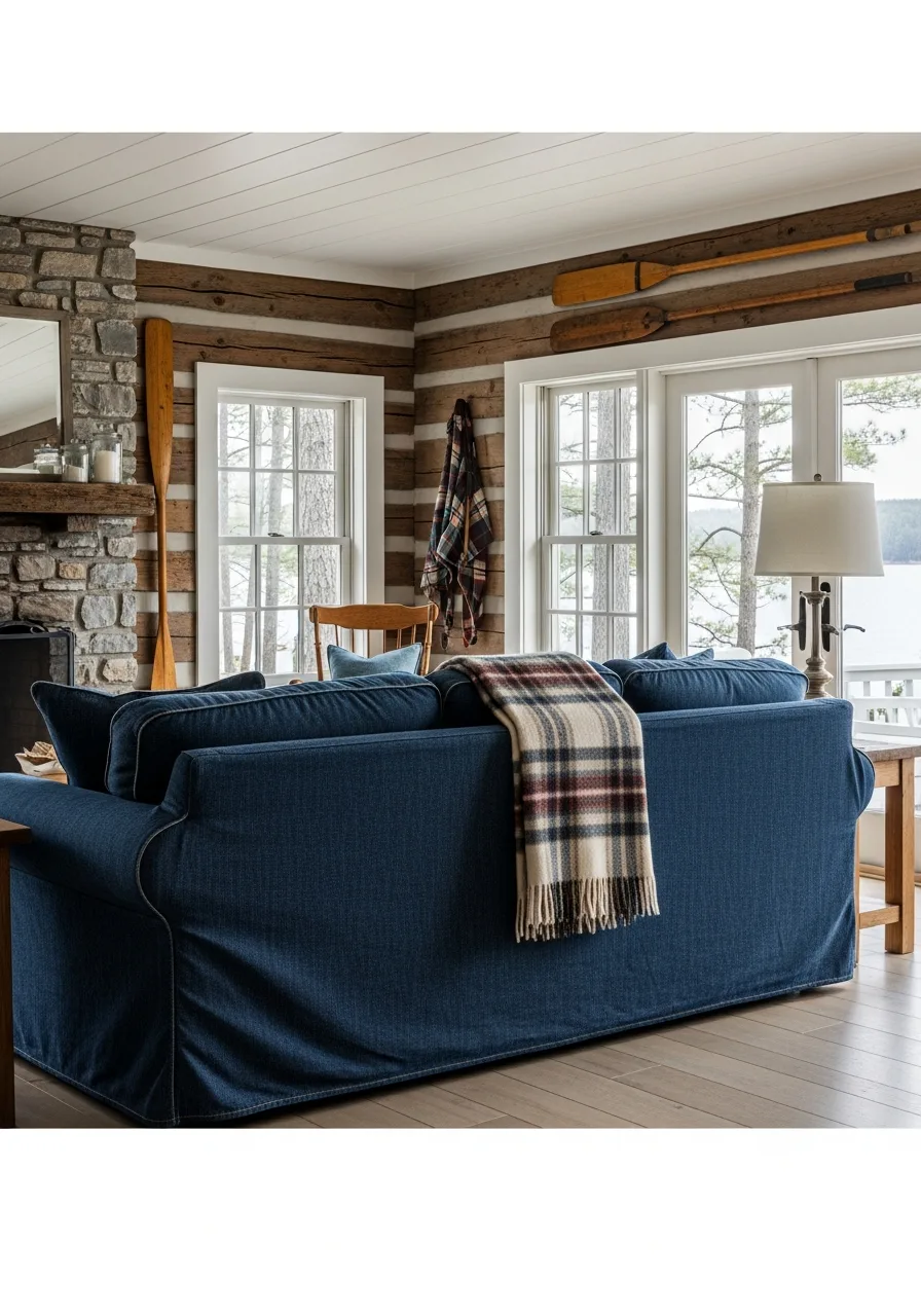 28. Denim Sofa Slipcovers