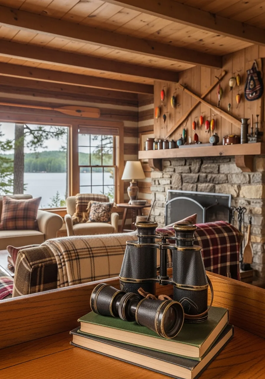 39. Vintage Binocular Shelf Decor