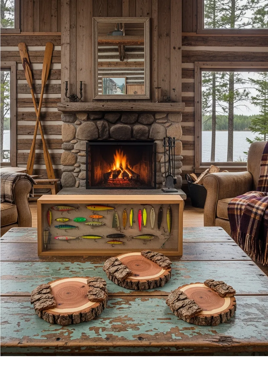 40. Rustic Cedar Log Coasters