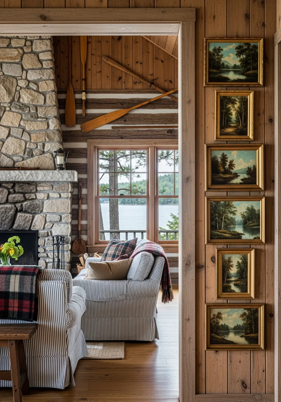 46. Gilded Frame Landscape Paintings