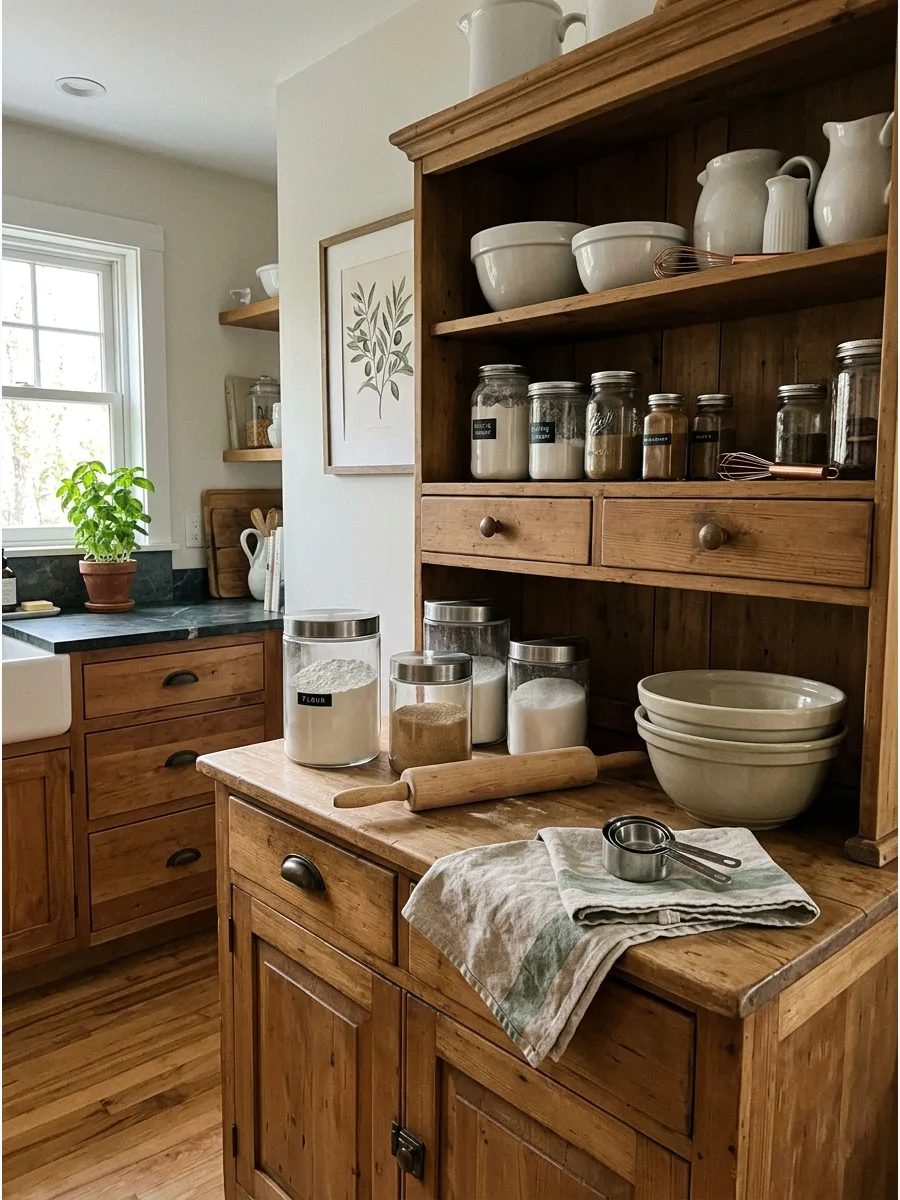 32. Style a Kitchen Baking Hutch