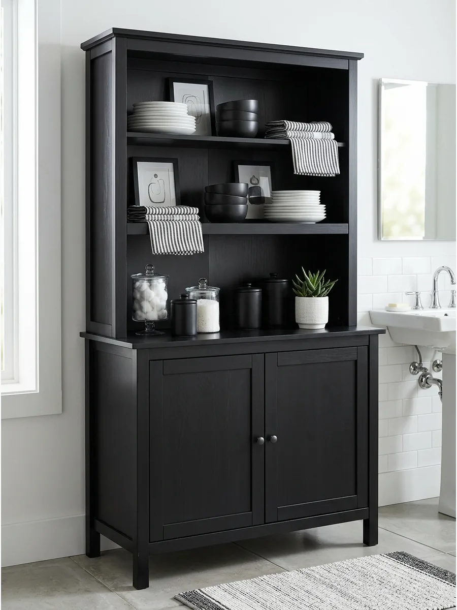 44. Style a Black-and-White Hutch