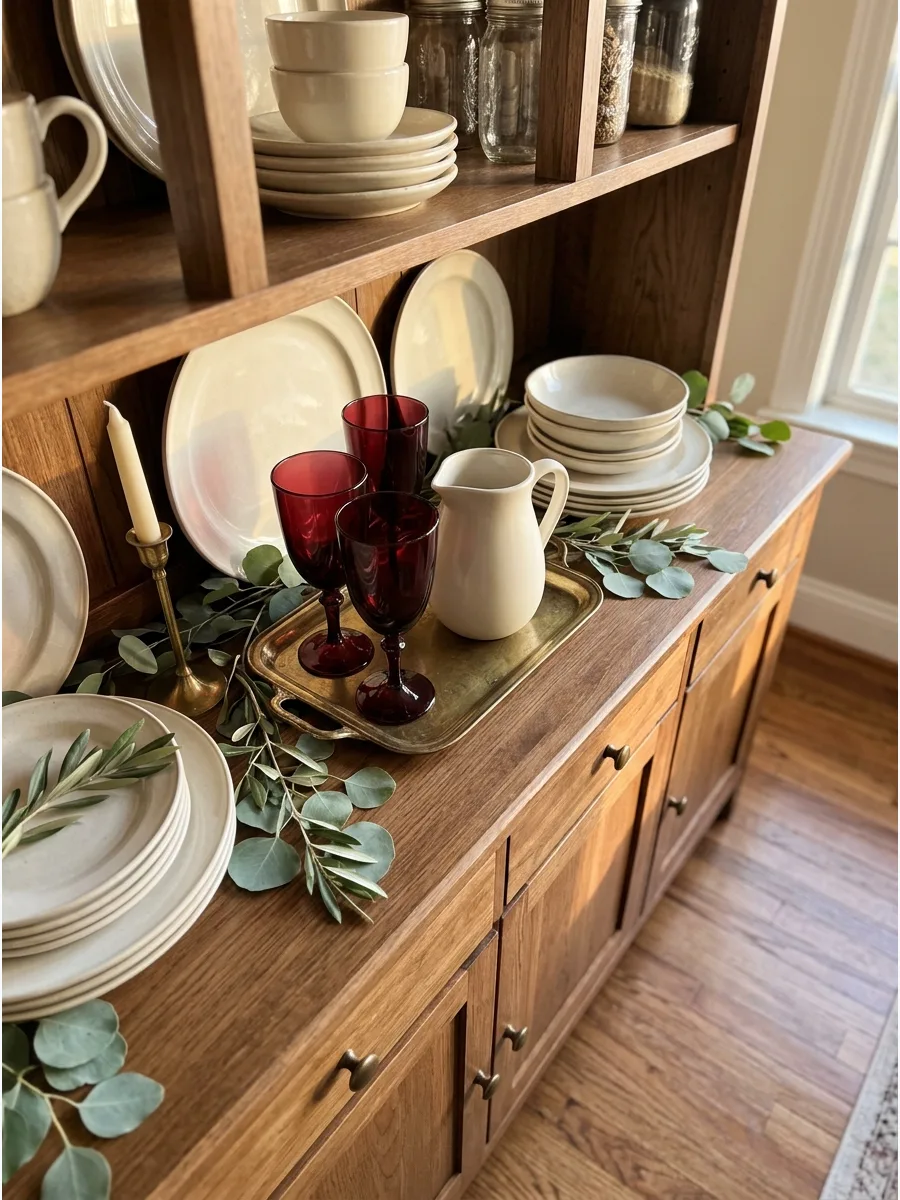 45. Decorate With Burgundy and Brass