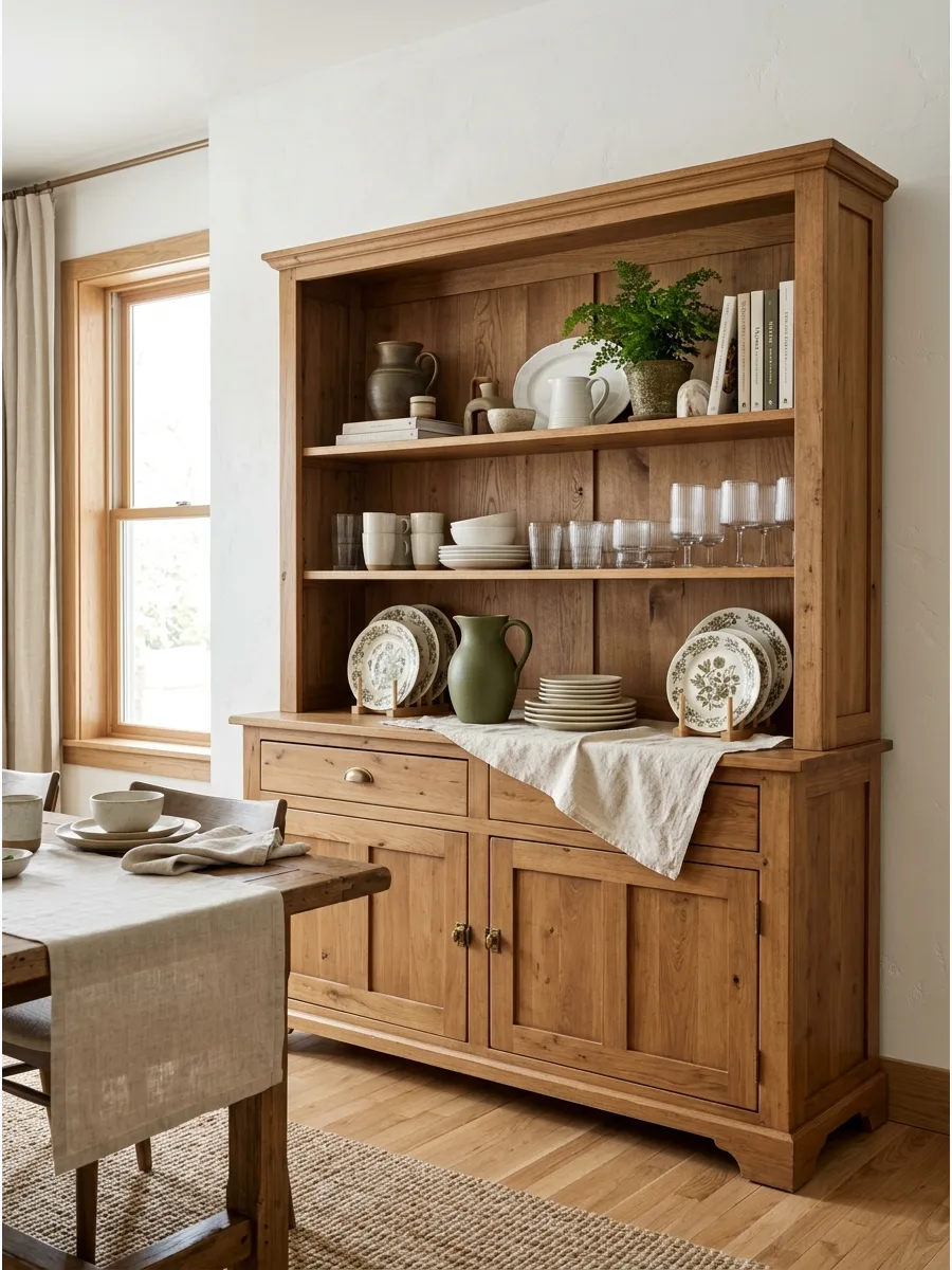 46. Use Olive Green and Natural Wood