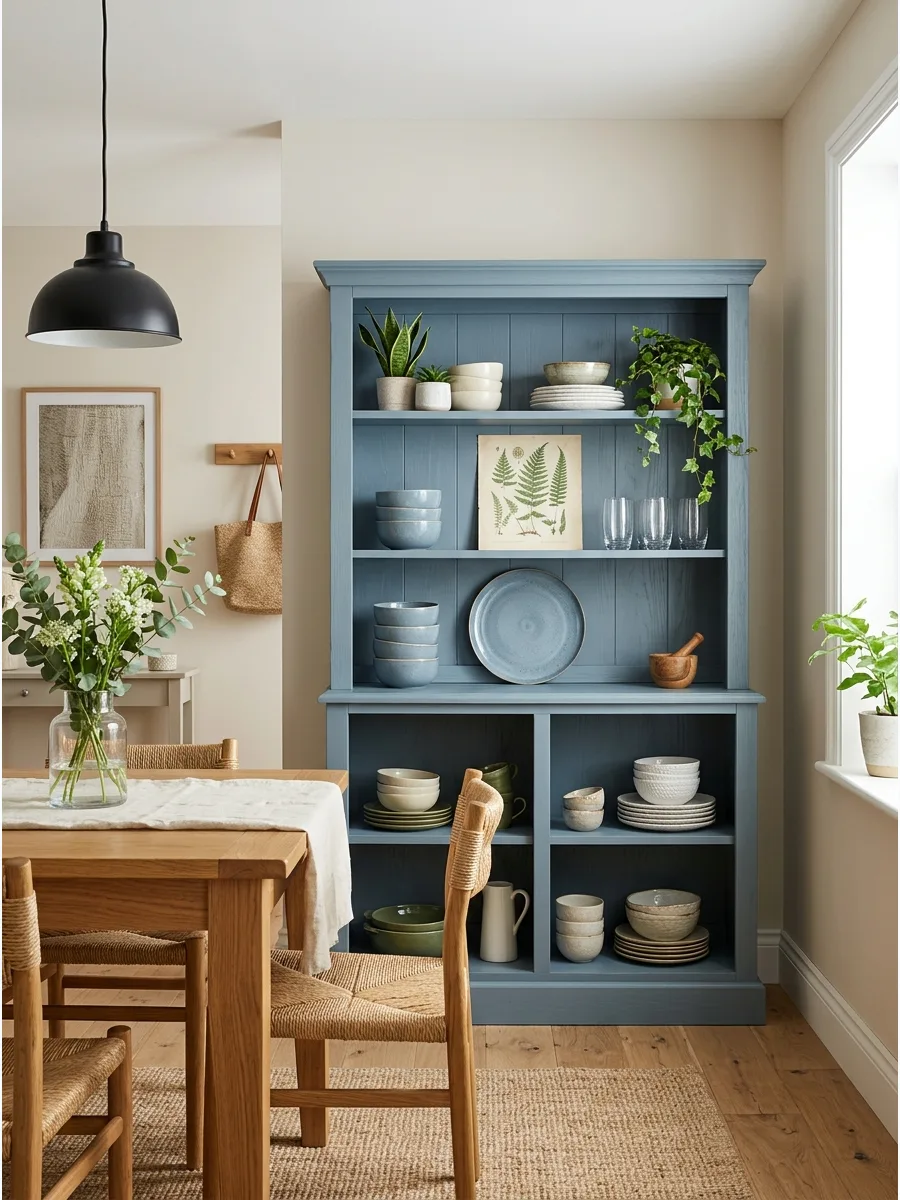 48. Style a Muted Blue Hutch
