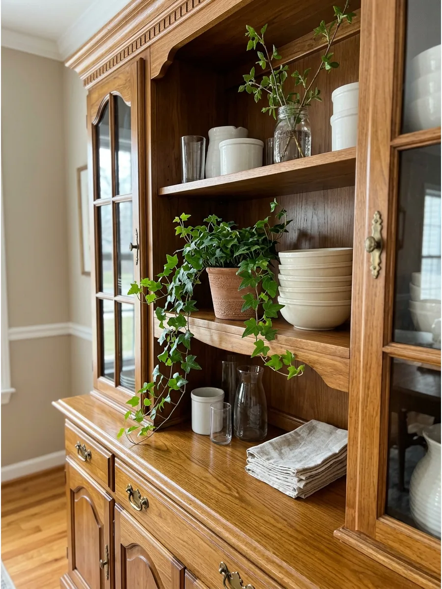 67. Include One Small Plant or Greenery Arrangement