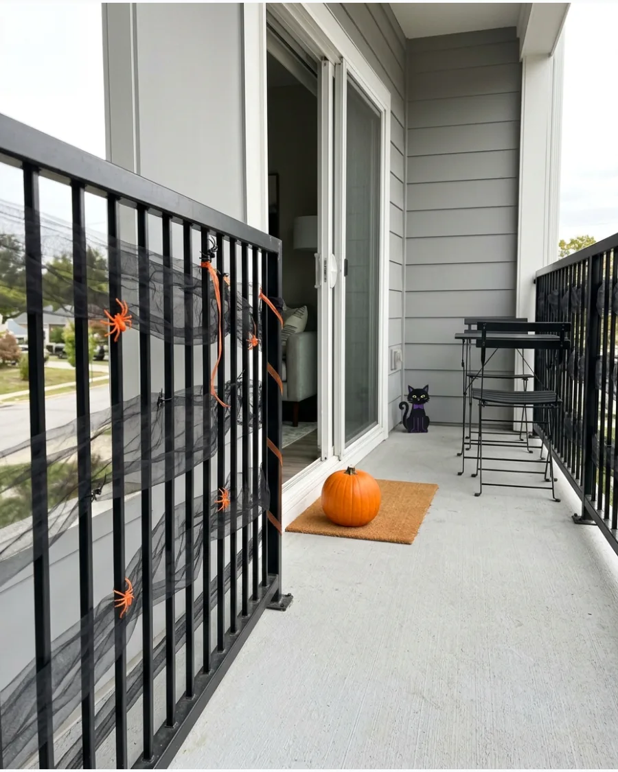 14. Black Tulle Railing