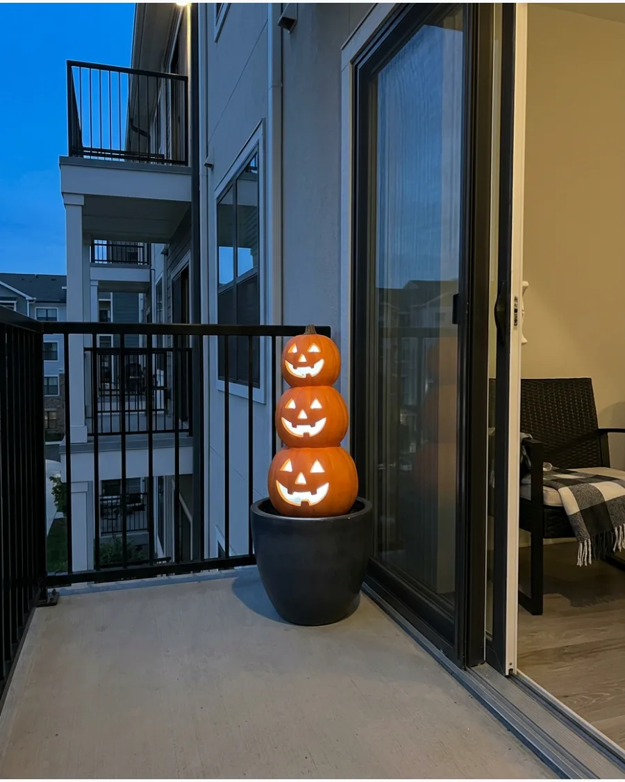 26. Illuminated Pumpkin Tower