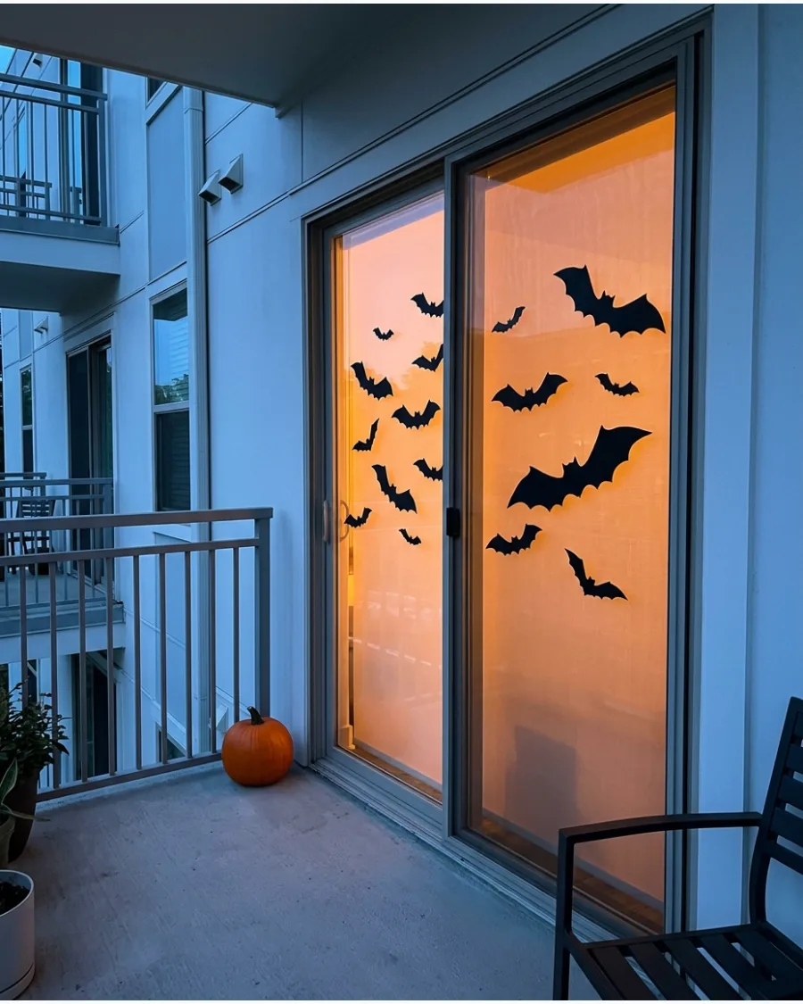 30. Glowing Window Silhouettes