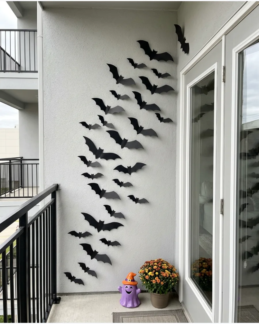 32. Paper Bat Wall Swarm