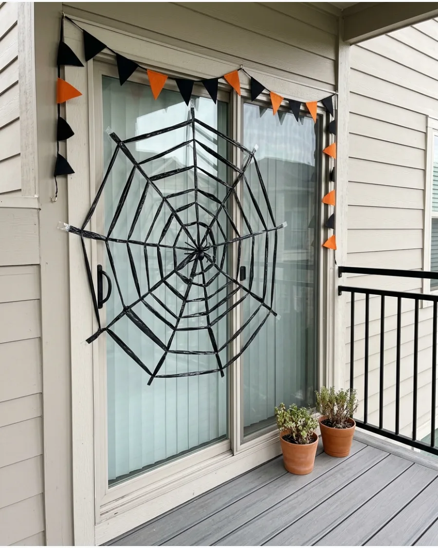 39. Trash-Bag Spiderweb