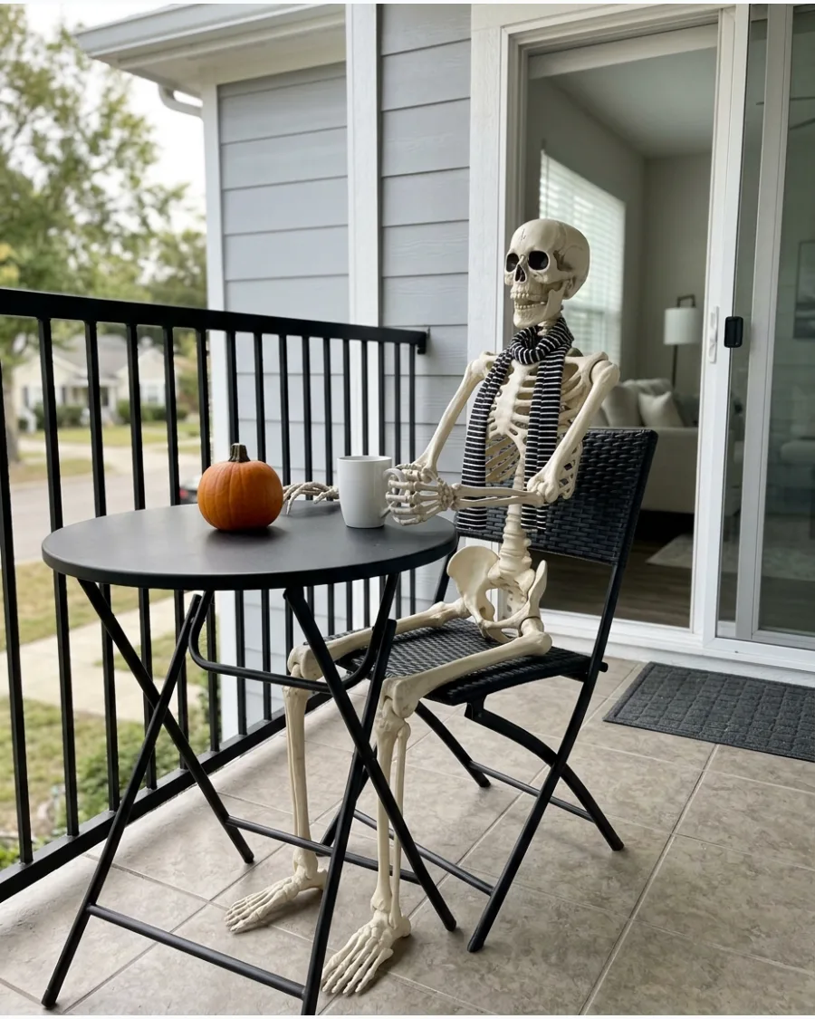 44. Skeleton Balcony Café