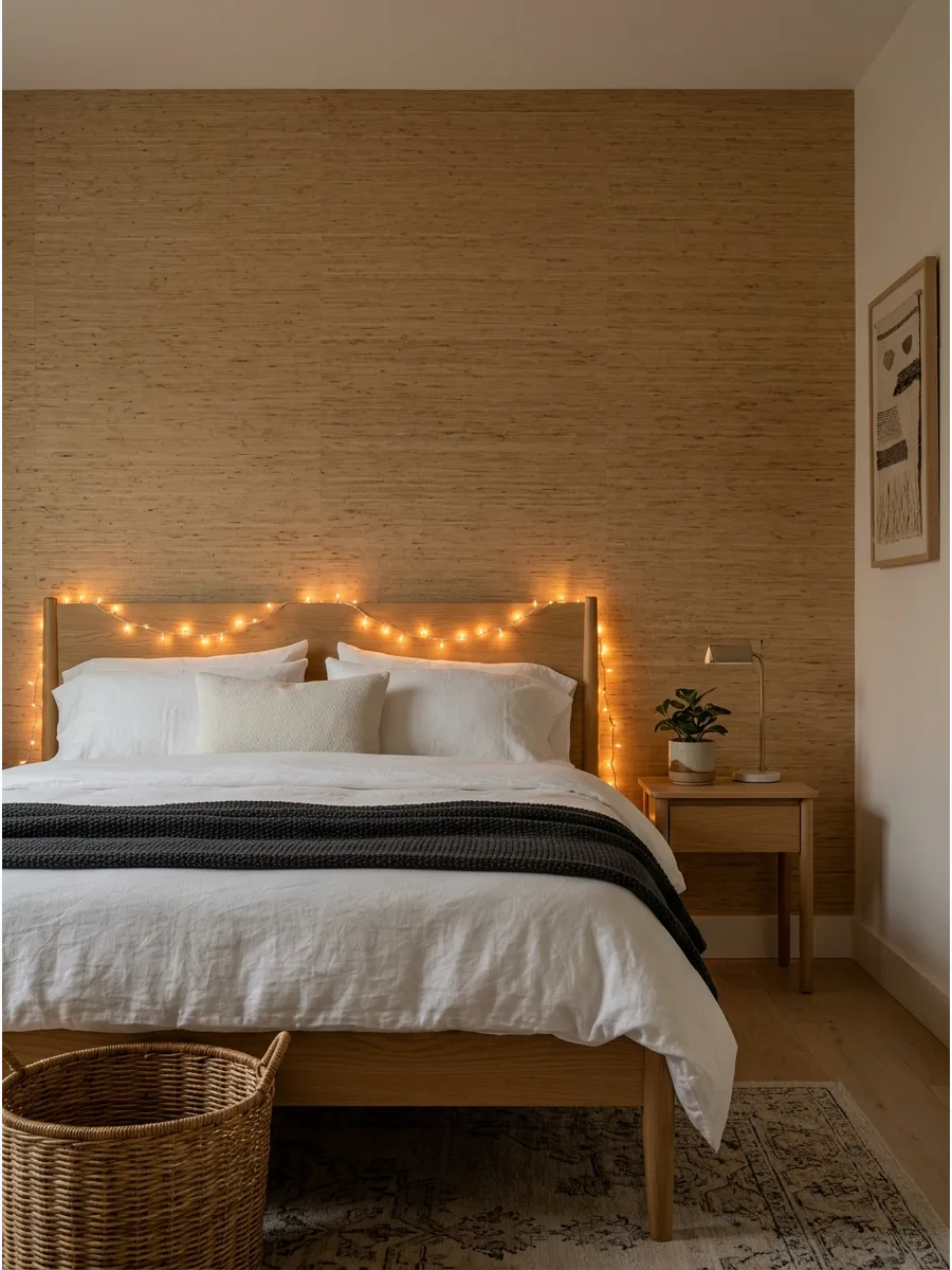 15. Grasscloth Wallpaper Wall